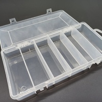Boîtes à compartiments en plastique avec 6 grilles boîte à bijoux en plastique transparent rangement pour
