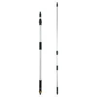 Perche télescopique en aluminium sur mesure toutes tailles pour alimentation en eau, fournitures de nettoyage de vitres domestiques et industrielles