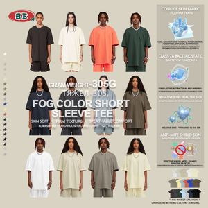 Camiseta Extra Grande de Estilo Vintage Lavada con Ácido Sólido, 100% Algodón Grueso, Manga Corta con Textura de Gofre, Teñida con Hilo, Estilo Urbano Desgastado - Product Image 5