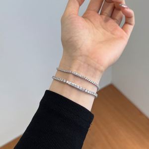 Colección de Joyería Fina Clásica Dylam, Pulseras de Eternidad con Circonitas Cúbicas 5A de 3mm, Lujosas y Brillantes, para Mujer - Product Image 3