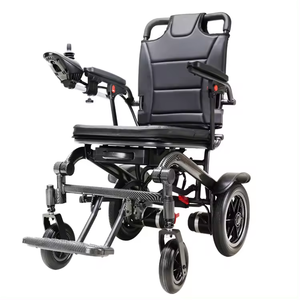 高級カーボンファイバー製スポーツ電動車椅子、PUシート、6Ah着脱式バッテリー搭載、飛行機持ち込み可能 - Product Image 1