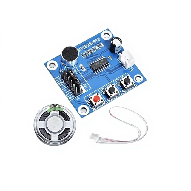 ISD1820 Recording Voice Module Recording and Playback Module Board with 0.5W Loudspeaker