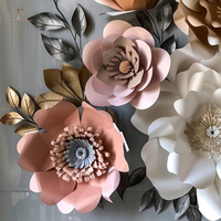 FLYING FLOWERS Fleurs en papier faites à la main, très vendues, pour décoration murale intérieure, mariage, fête, couleur personnalisable, taille 25-60cm, directement de l'usine