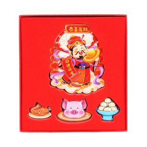 แม่เหล็กติดตู้เย็นลายการ์ตูนจีน 3 มิติ ลายนูน 5 ประการมงคล เทพเจ้าแห่งความมั่งคั่ง ดีไซน์ทันสมัย ผลิตจากเรซิ่น งานสร้างสรรค์เชิงวัฒนธรรม - Product Image 5