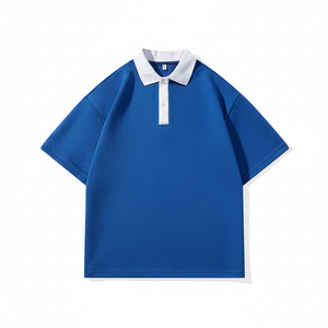 Chemises à manches courtes en tricot de haute qualité populaires Polos pour hommes en polyester et coton avec logo personnalisé - Product Image 1