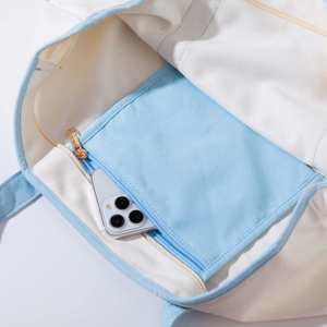 High Quality Women's Casual Shopping <b>Canvas</b> <b>Tote</b> Bag Eco Friendly Durable Lightweight Foldable Large Capacity Custom DIY Travel - Product Image 4