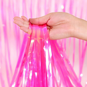 고품질 1*2m 멀티 컬러 포일 레인 커튼 파티 배경 장식용 프린지 커튼 - Product Image 3
