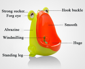 Urinoirs muraux en forme de grenouille et dessin animé <span class=keywords><strong>debout</strong></span> pour bébés garçons, urinoir vertical d'entraînement pour toilettes - Product Image 3
