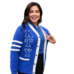 Zeta Phi Beta Sorority Thêu Phụ Nữ Cardigans | Sorority Thêu Phụ Nữ Tùy Chỉnh Phong Cách Len Cardigan Áo Len - Product Image 2