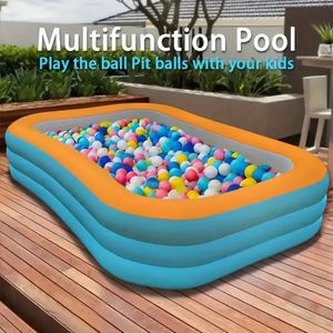 Hồ bơi gia đình lớn Hồ bơi bơm hơi với tán hồ bơi sân sau lớn với bóng râm cho các trò chơi ngoài trời - Product Image 5