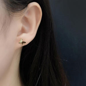 फुफे 2025 बोहो सोने की प्लेटेड तिकड़ी इयररिंग्स पार्टी या उपहार ड्रॉपशीपिंग गहने उत्पादों के लिए जिरकॉन डायमंड कट - Product Image 2