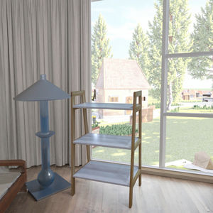 מדף אחסון עץ רב קומות עבור סלון מטבח ביתי מרפסת ריהוט סלון - Product Image 6