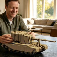 Bloques de Construcción MOC FV4005 Stage II Tank Destroyer, Modelo de Ladrillos de Vehículo Blindado Británico, Juguete Coleccionable de Modelismo Militar
