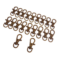Mousqueton pivotant en laiton antique mousqueton fermoirs à griffes de homard en métal Clips de sac à main accessoires