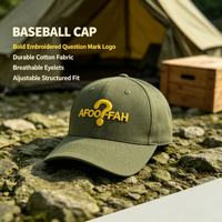 Casquette Tendance avec Broderie 3D en Relief Logo Point d'Exclamation Vert en Coton Structuré pour Camping en Plein Air, Randonnée et Style Urbain