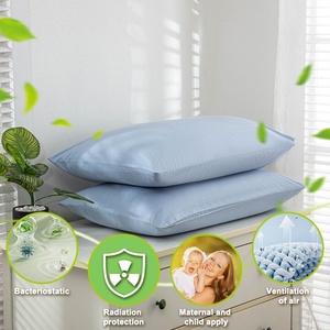 Funda de Almohada con Función de Protección Contra la Radiación, Tejida, con Rayas Geométricas Bordadas, para Uso en el Hogar, Hoteles y Hospitales - Product Image 1