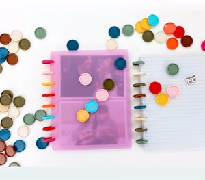 Carpeta seta agujero encuadernación cuaderno Libro mayor color resaltar anillo hebilla datos libro álbum arreglo - Product Image 6