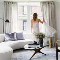 Cortinas Transparentes Extra Largas para Ventanas Altas, Diseño Elegante