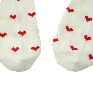 Calzini a Metà Polpaccio con Cuori per Donne, Calze Lunghe Bianche Versatili Casual, Stile Sportivo Universitario - Product Image 4