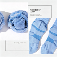 Chaussettes en coton/nylon tricotées avec logo personnalisé, sans couture, en tissu éponge, antibactériennes, rembourrées, absorbant la transpiration, pour la course à pied et l'usage quotidien