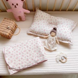 Coperta per Neonata in Mussola di Cotone a 4 Strati, Rosa Soffice, Set Letto 120x130cm, 200TC, Ecologica - Product Image 4