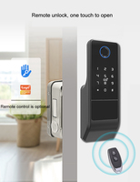 Cerradura Eléctrica Inteligente Tuya con Huella Dactilar, Impermeable, con Tarjeta de Memoria para Madera, Aluminio, Acero Inoxidable, Latón y Vidrio (con Wi-Fi)