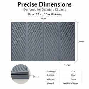 Tapete de Silicona Plegable para Secar Platos, Escurridor de Fregadero de Cocina, Ahorra Espacio, Resistente al Agua, al Calor y Antideslizante - Product Image 2