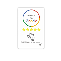 Support d'affichage de table en acrylique NFC pour avis clients et tapotement intelligent