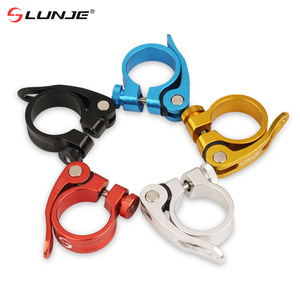 Lunje Aluminum Alloy Seatpost <b>Clamp</b> 34.9mm <b>Quick</b> <b>Release</b> Bicycle Saddle Tube <b>Clamp</b> For Mountain Road Bike - Product Image 3