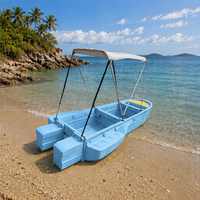 Bateau de pêche en PE léger et écologique, amovible, embarcation portable en plastique technique pour la pêche de loisir et récréative