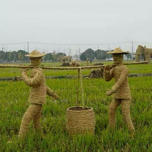 Figuras de Animales, Dispositivos para Ahuyentar, Arreglos Decorativos, Atracciones de Tejido, Esculturas de Paja, Artesanías, Estilo Chino, Hecho en Jiangsu - Product Image 1