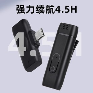 Wireless Lavalier <b>Microphone</b> Usb Type C 2.4G <b>Bluetooth</b> Rechargeable Clip On For Live Streaming Recording Video - Product Image 3