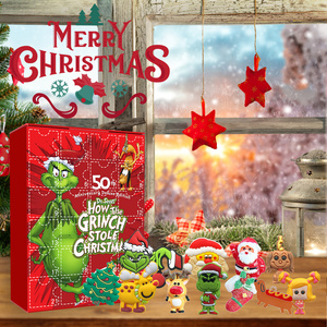 Dowmoo Green Sulley Grinch Blind Box serie 24 scatola di natale Cartoon giocattolo verde Sulley Grinch forniture per le vacanze - Product Image 2