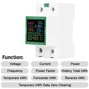 Monitor 110V 220V Voltaje Corriente Factor de potencia Activo kWh Reinicio Cero Energía eléctrica Medidor de frecuencia Voltímetro Din Rail DDS669 - Product Image 3