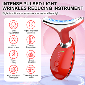 מכשיר עיסוי פנים וצוואר ALIVER, מכשיר עיסוי פנים חשמלי, מכשיר לטיפוח העור, מסיר קמטים, כלי יופי - Product Image 4