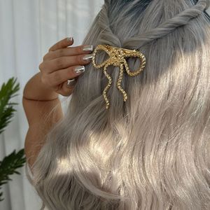 Fashionable Elegant European & American Style Metal Geometric Butterfly <b>Bow</b> Hairpins Alloy Barrettes <b>Clips</b> Party Jewelry - Product Image 1