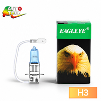 Phare halogène E4 H3 12V55W PK22s Ampoule en acier inoxydable avec options multicolores Certifié DOT/ROHS pour un montage universel