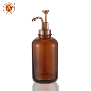 Vente flash - Distributeur de savon en verre Longan 450 ml avec pompe à lotion en acier inoxydable 304 - Nouveau design - Bouteille de savon en verre - Vente en gros - Product Image 5