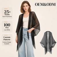Châle cache-cœur 100 % polyester anti-plis, tricoté à la machine ajouré, style décontracté, sexy et club, idéal pour la plage et les vacances