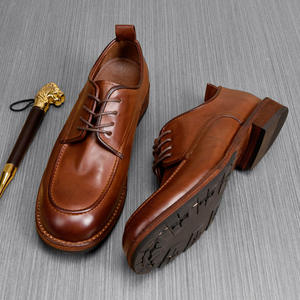 High-End Men's Fashionable Versatile Casual <b>Dress</b> Shoes Oxford Style Genuine Leather Waterproof Autumn Shoes - Product Image 2