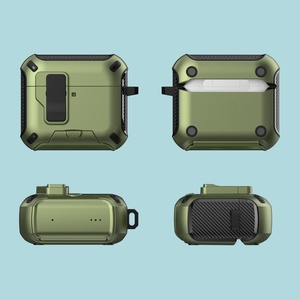 Étui de protection antichoc magnétique à ouverture automatique avec crochet pour écouteurs Apple <span class=keywords><strong>Airpods</strong></span> 4 <span class=keywords><strong>ANC</strong></span> / <span class=keywords><strong>3</strong></span> / 2 / Pro <span class=keywords><strong>3</strong></span> 2 / Pro - Product Image 5