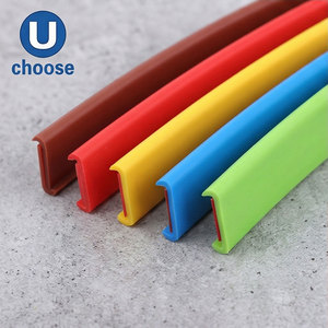 Bande d'extrusion en silicone en forme de U, colorée et personnalisée, avec adhésif, pour la protection des bords des meubles et des armoires - Product Image 5