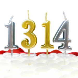 Hot bán vàng/bạc số bánh sinh nhật Topper nến trang trí cho các bên - Product Image 1