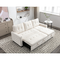 Sofá Cama Convertible Moderno en Forma de L Multiusos para un Cómodo Asiento de 4 Plazas y Relajación