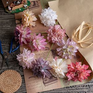 CallaFloral Dahlia Artificial <b>Flower</b> <b>Single</b> Branch Polyester Indoor Home Decoration Wedding Craft MW85018 - Product Image 1