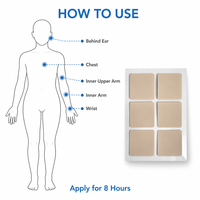 Patch transdermique pour le sommeil, 30 patchs de 3x3 cm, patch de nuit discret, enregistré chez la FDA, patch d'aide au sommeil personnalisé OEM pour la vente en gros