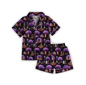 Custom Bamboo Pajamas Family Short Sleeves Collar Pajamas Set <strong>Halloween</strong> Bamboo <strong>Pyjamas</strong> Women - Product Image 5