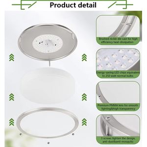 Indoor Lighting 10/12Inch Double Ring 2700K-5000K 5CCT Dimmable IP44 Modern Metal LED Surface Mount <strong>Ceiling</strong> <strong>Light</strong> Home <strong>Office</strong> - Product Image 4