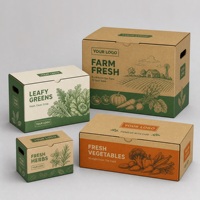 Op maat gemaakte vierkleurig bedrukte kraft golfkartonnen geschenkdozen voor transportverpakkingen van fruit, groenten en landbouwproducten