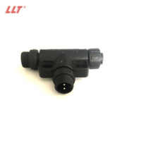 M12 Tree Splitter 2 Pin 3 Way Field Assembly Wire Connecteur électrique en T étanche